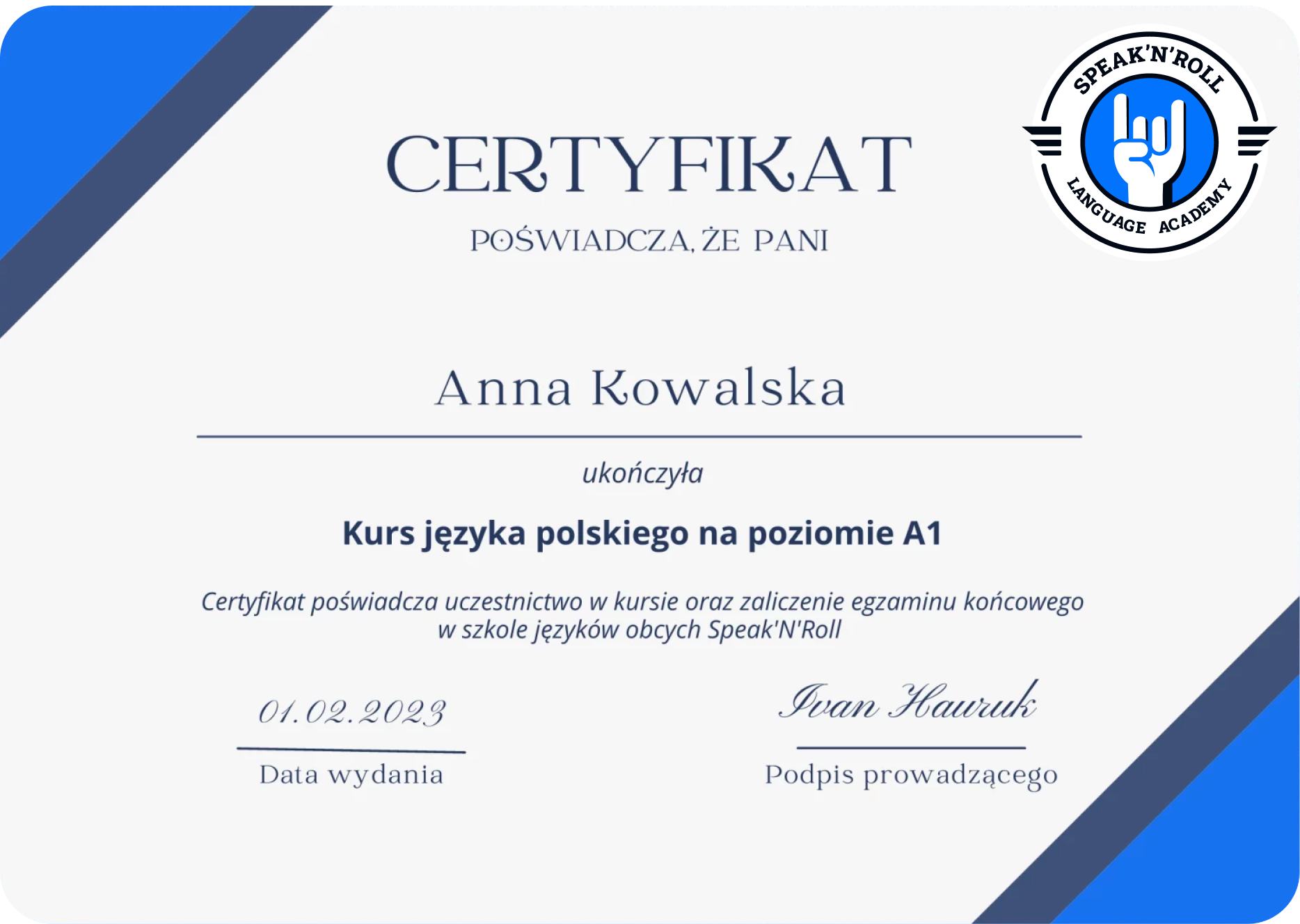 certificate